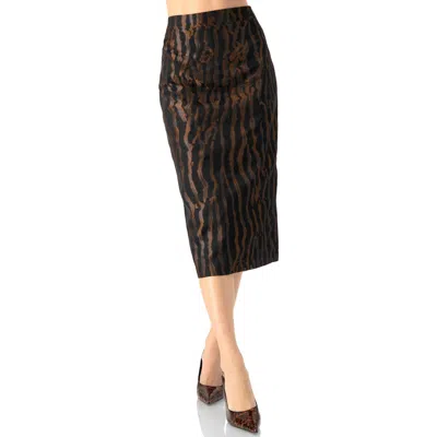 Ivonne Midi Skirt With Back Slit In Black