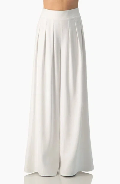 Ivonne Relaxed High-rise Wide-leg Crepe Palazzo Trousers In White
