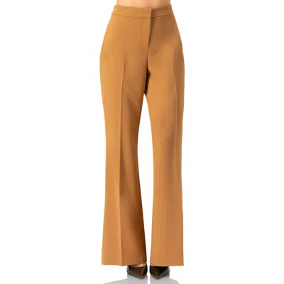 Ivonne Semi Flare Trousers In Brown