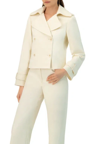 Ivonne Short Cotton Trench Coat In Neutral