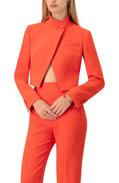 Ivonne Short Crossed Blazer In Orange
