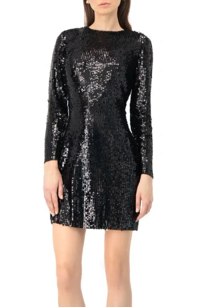 Ivonne Short Sequin Dress In Black