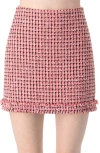 Ivonne Short Tweed Skirt In Pink