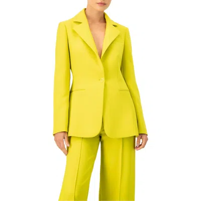 Ivonne Single-breasted Tailored  Blazer In Yellow