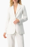 Ivonne Single-breasted Structured Tailored Blazer In White