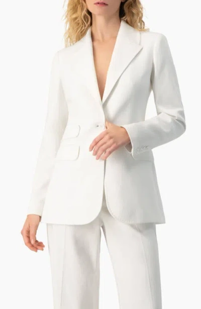Ivonne Single-breasted Structured Tailored Blazer In White