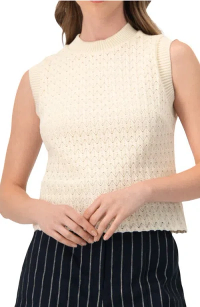 Ivonne Sleeveless Knitted Top In Brown