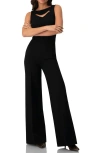 Ivonne Sleeveless Round Neck Jumpsuit In Black