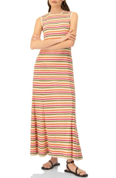 Ivonne Sleeveless Striped Knit Maxi Dress In Multi