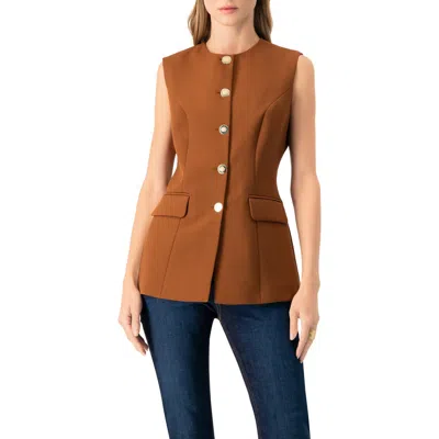 Ivonne Solid Vest With Pockets In Multi