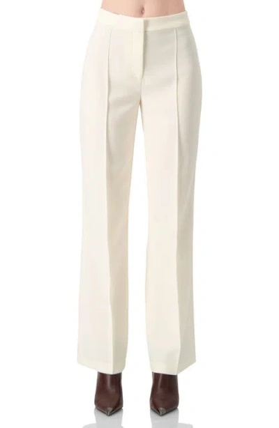 Ivonne Straight-leg Tailored Trousers In White