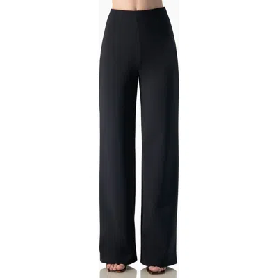 Ivonne Streamlined Straight-leg Pants In Navy Blue