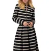 Ivonne Striped Cropped Jacket With Modern Detailing In Multi