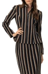 Ivonne Striped Jacket In Black