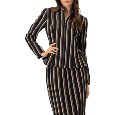 Ivonne Striped Jacket In Black