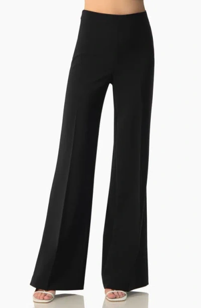 Ivonne Structured High-waist Wide-leg Tailored Dress Trousers In Black