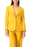 Ivonne Tailored Blazer With Flap Pockets In Yellow