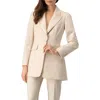 Ivonne Tailored Blazer With Satin Lapel In White