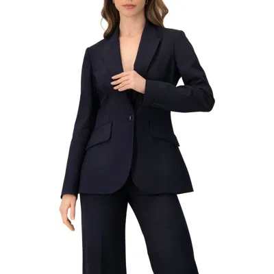 Ivonne Tailored One-button Blazer In Blue