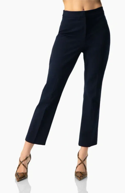Ivonne Tailored Straight-leg Trousers In Blue