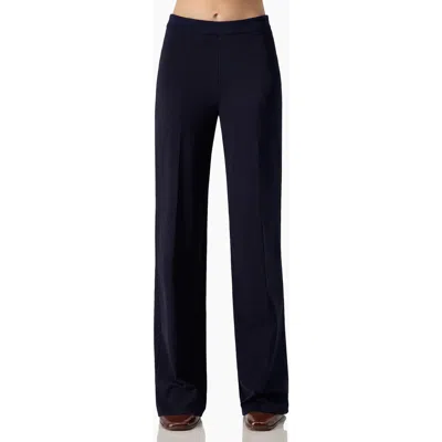 Ivonne Tailored Straight-leg Trousers In Navy Blue