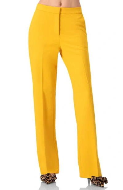 Ivonne Tailored Yellow Straight-leg Pants