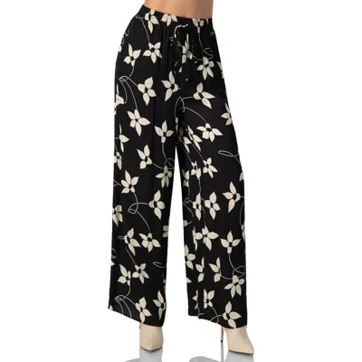 Ivonne Wide-leg Floral Print Pants With Pockets In Multi