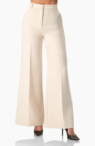 Ivonne Wide-leg Straight Pants In Neutral