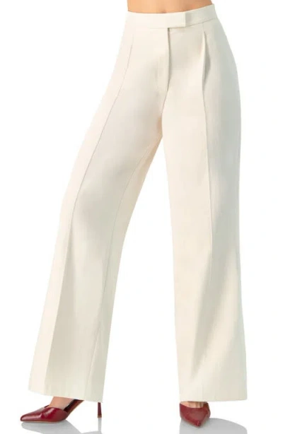 Ivonne Wide-leg Straight Pants In White