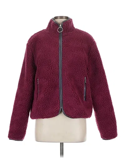 Pre-owned Ivory Ella Fleece Jacket In Burgundy
