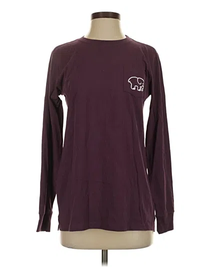 Pre-owned Ivory Ella Long Sleeve T-shirt In Burgundy