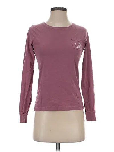 Pre-owned Ivory Ella Long Sleeve T-shirt In Burgundy