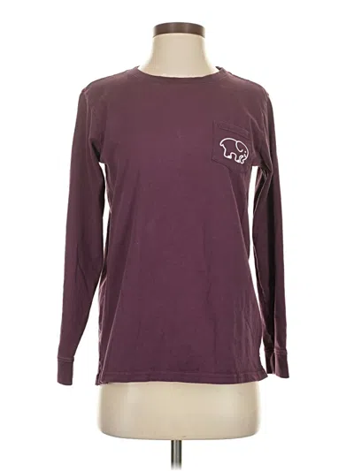 Pre-owned Ivory Ella Long Sleeve T-shirt In Burgundy