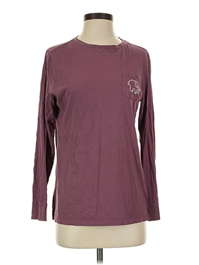 Pre-owned Ivory Ella Long Sleeve T-shirt In Burgundy