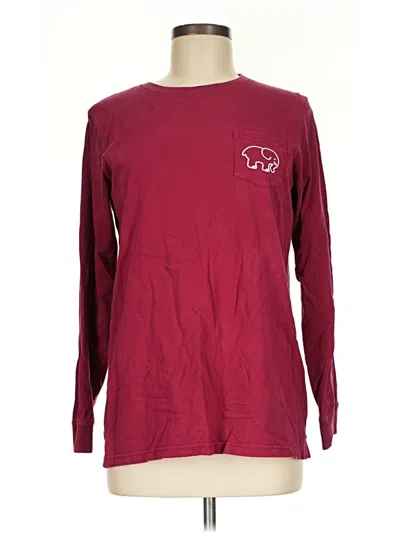 Pre-owned Ivory Ella Long Sleeve T-shirt In Burgundy