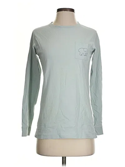 Pre-owned Ivory Ella Long Sleeve T-shirt In Teal