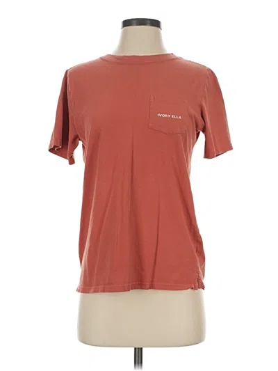 Pre-owned Ivory Ella Short Sleeve T-shirt In Burgundy