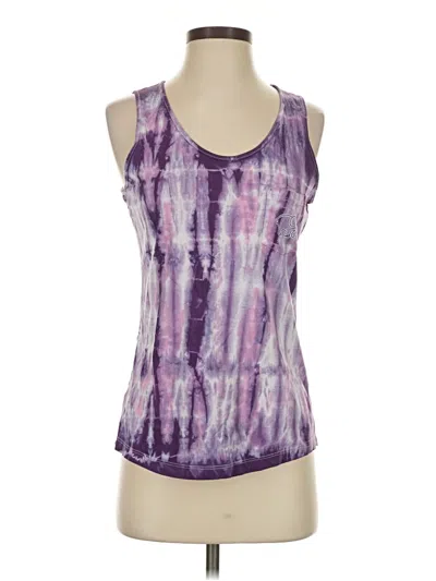 Pre-owned Ivory Ella Tank Top Purple Halter Neckline Tops