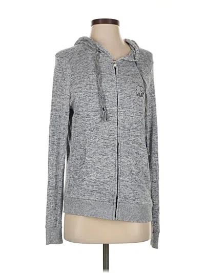 Pre-owned Ivory Ella Zip Up Hoodie In Gray