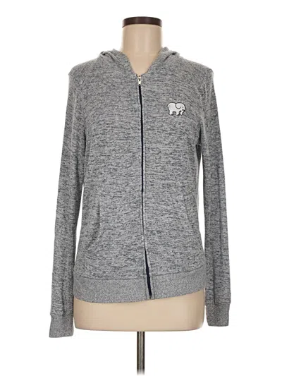 Pre-owned Ivory Ella Zip Up Hoodie In Gray