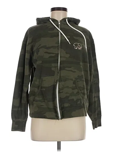 Pre-owned Ivory Ella Zip Up Hoodie In Green