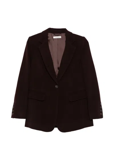 Ivory Paris Button Single-breasted Blazer In Brown