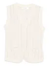 Ivory Paris Buttoned Vest In Neutral