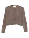 Ivory Paris Crew-neck Sweater In Brown