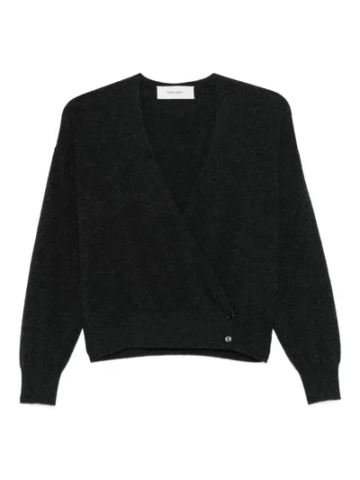 IVORY PARIS SUÉTER CON CUELLO DE PICO - GRIS