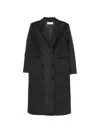 Ivory Paris Double-breasted Coat In Black