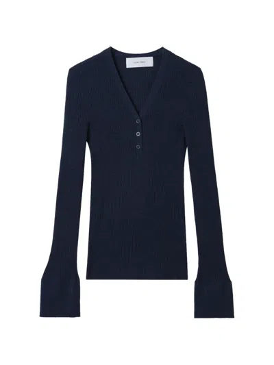 Ivory Paris Long-sleeves Sweater In Blue