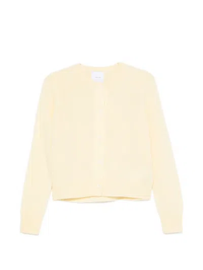 Ivory Paris Lucy Button-up Cardigan In Yellow