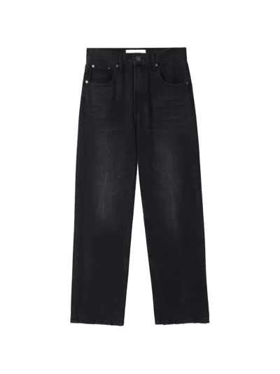 Ivory Paris Straight-leg Jeans In Black