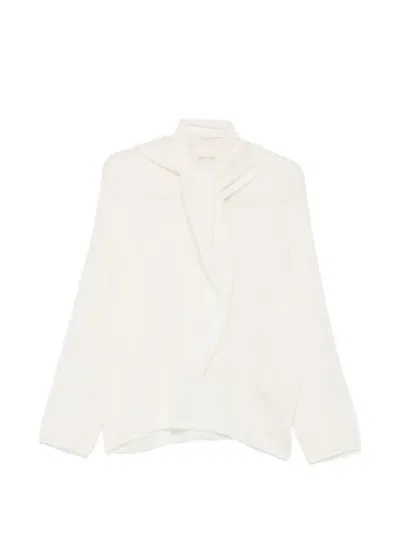 Ivory Paris Tie-detail Sweater In Neutral